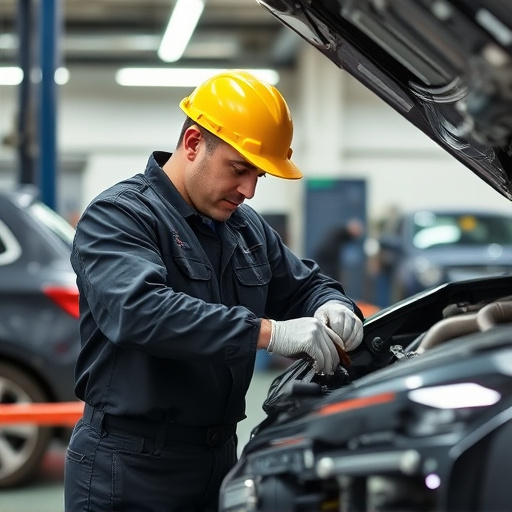 auto technician working