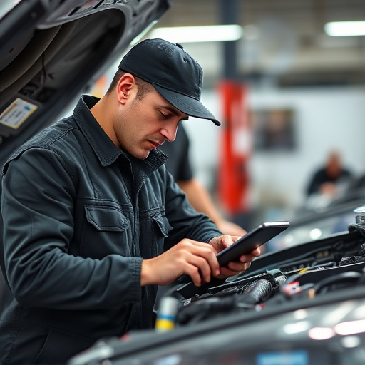 auto technician working