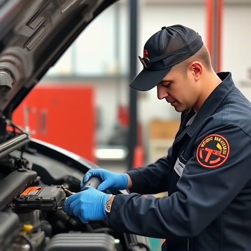 auto technician working