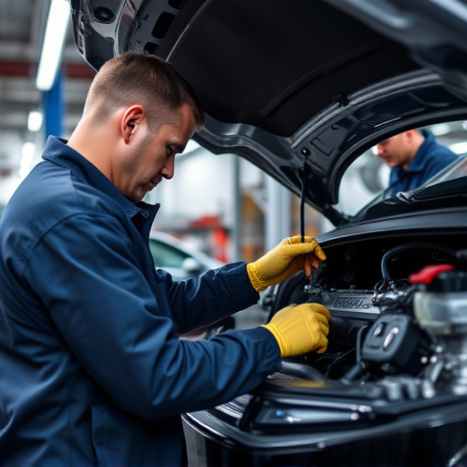 auto technician working