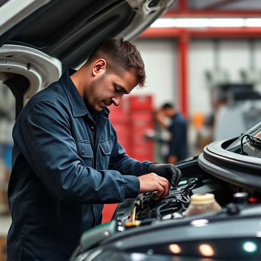 auto technician working