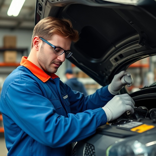 auto technician working