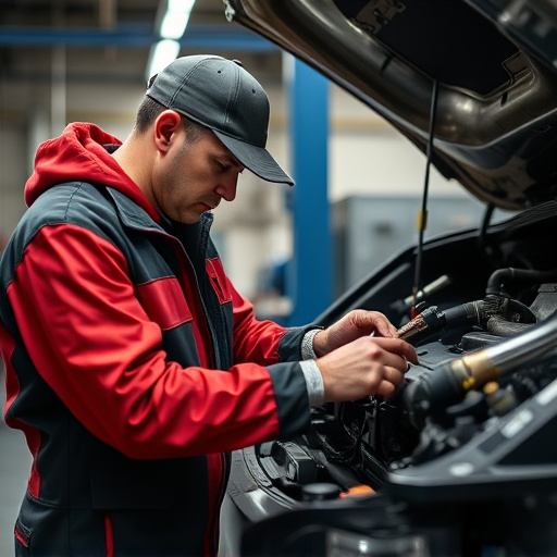auto technician working