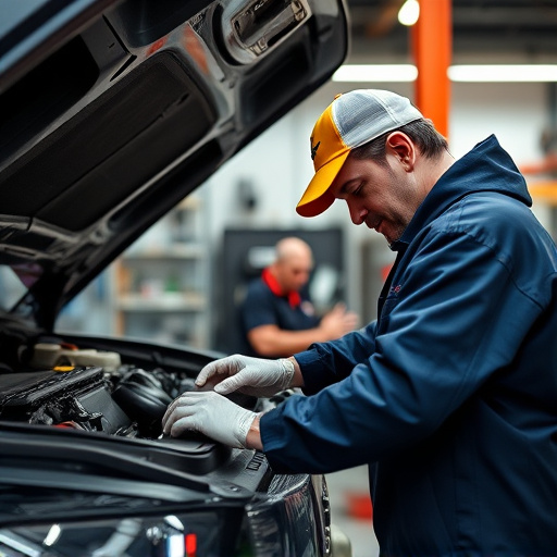 auto technician working