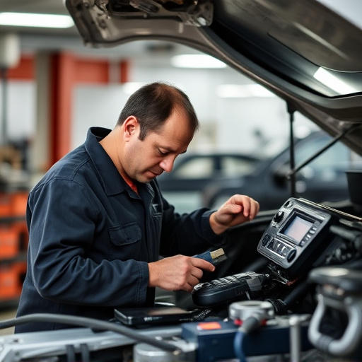auto technician working
