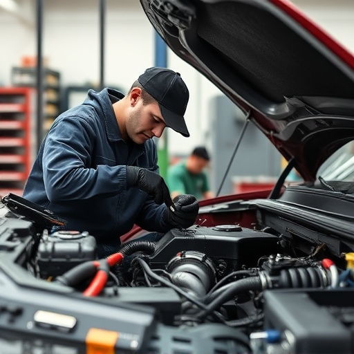 auto technician working