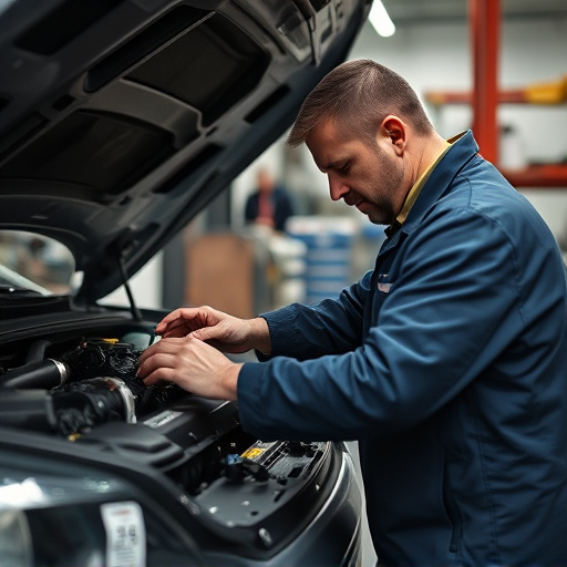 auto technician working