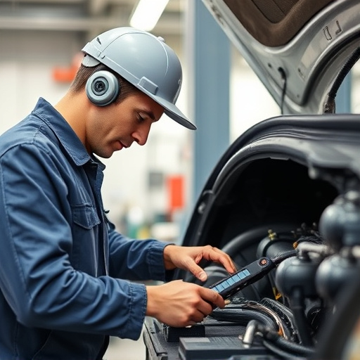 auto technician working