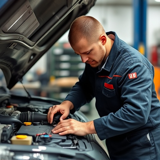 auto technician working