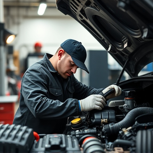 auto technician working
