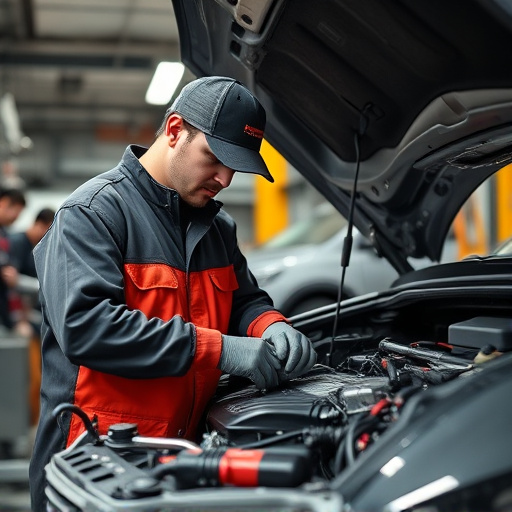 auto technician working