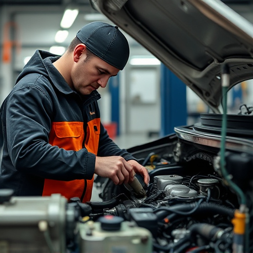 auto technician working