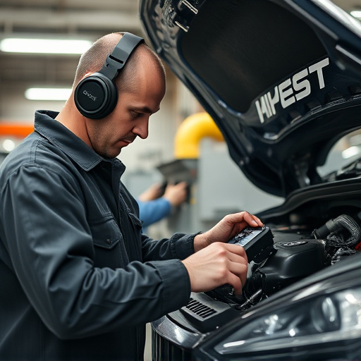 auto technician working