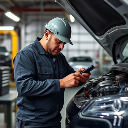 auto technician working