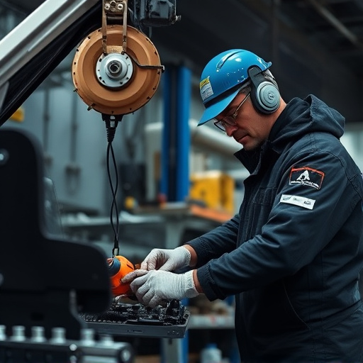 auto technician working