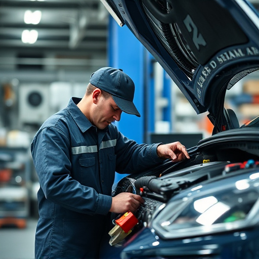 auto technician working