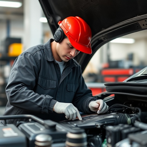 auto technician working