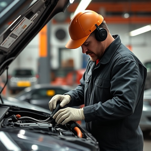 auto technician working