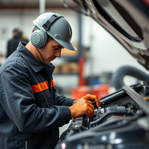 auto technician working