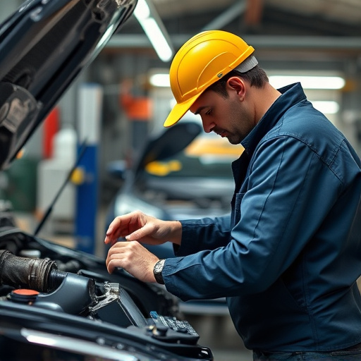 auto technician working