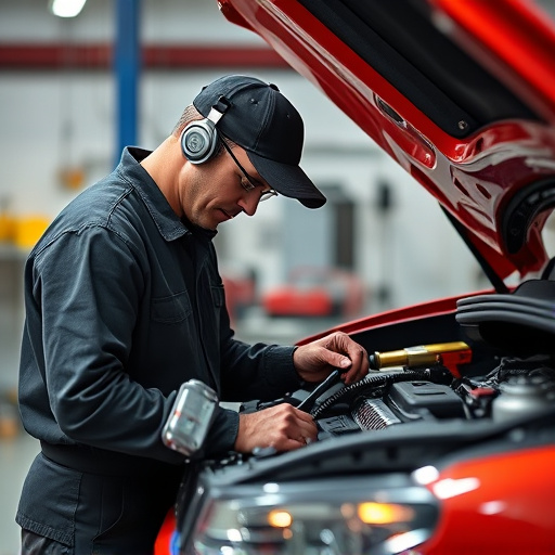 auto technician working