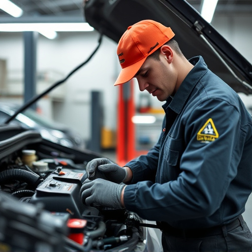 auto technician working