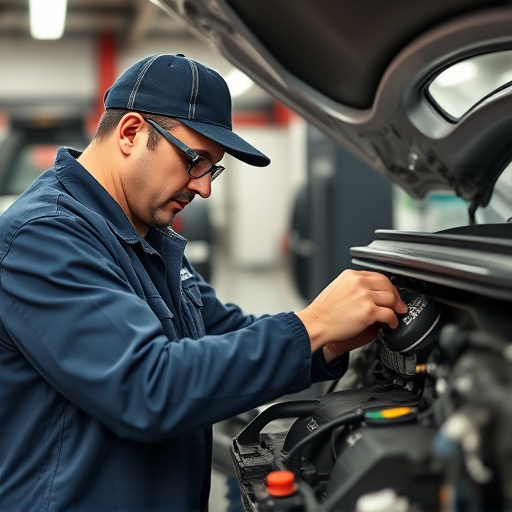auto technician working