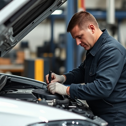 auto technician working