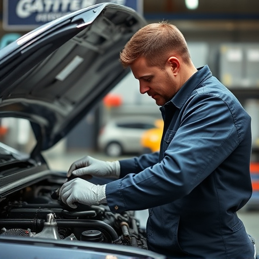 auto technician working