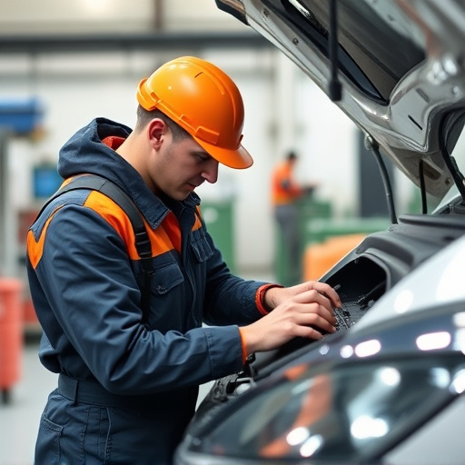 auto technician working