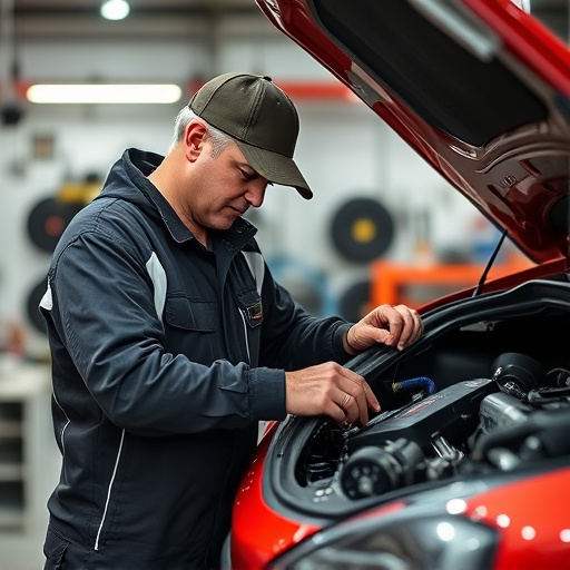 auto technician working