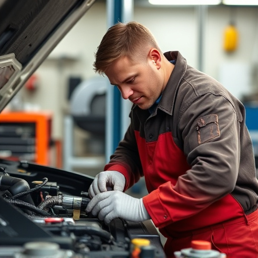 auto technician working