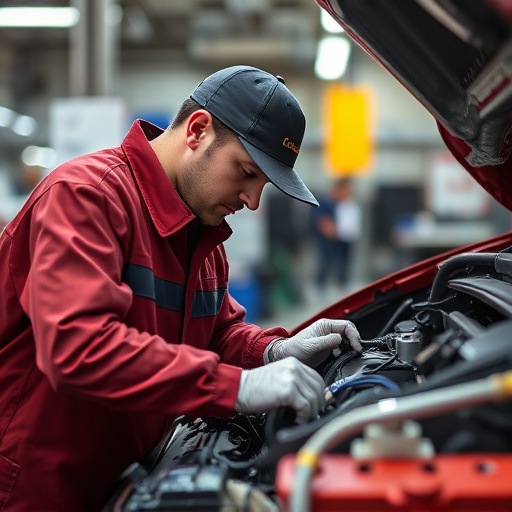 auto technician working
