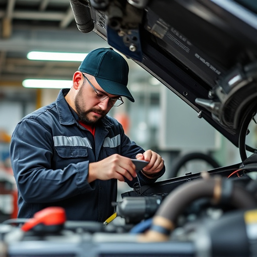 auto technician working