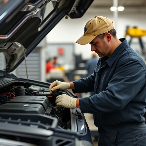 auto technician working