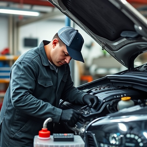 auto technician working