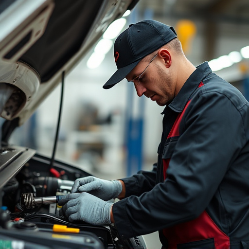 auto technician working