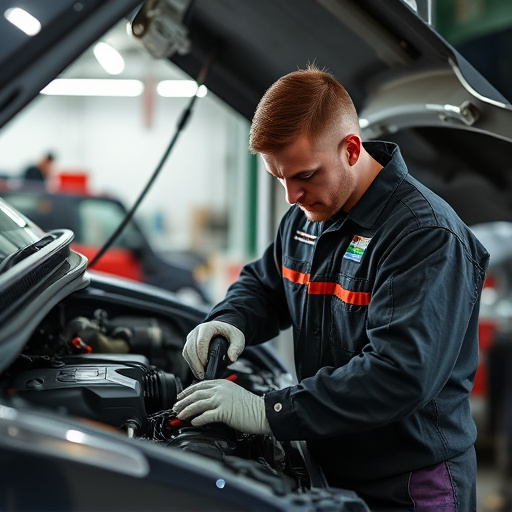 auto technician working