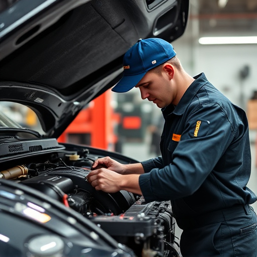 auto technician working
