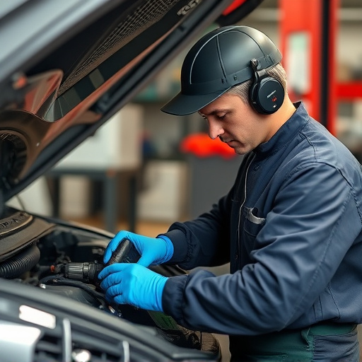 auto technician working