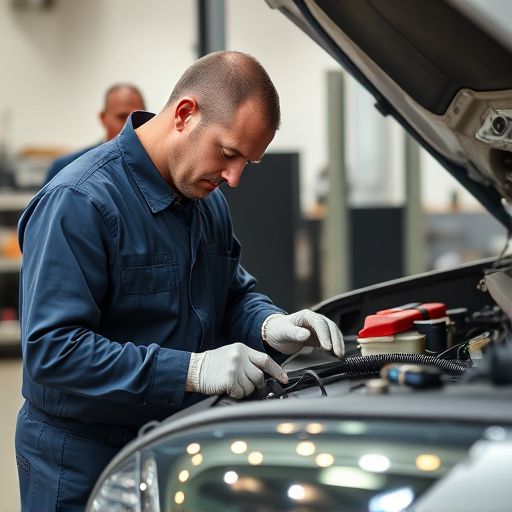 auto technician working