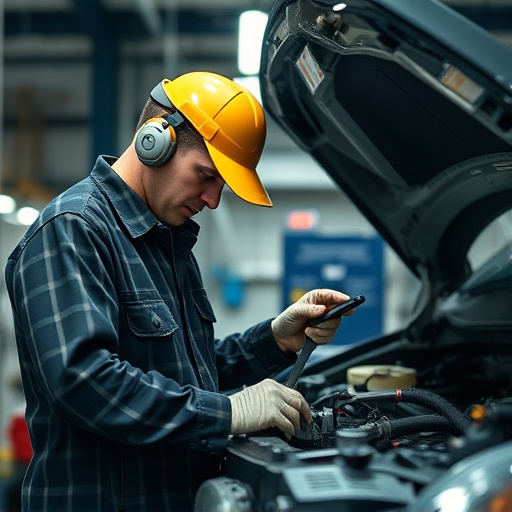 auto technician working