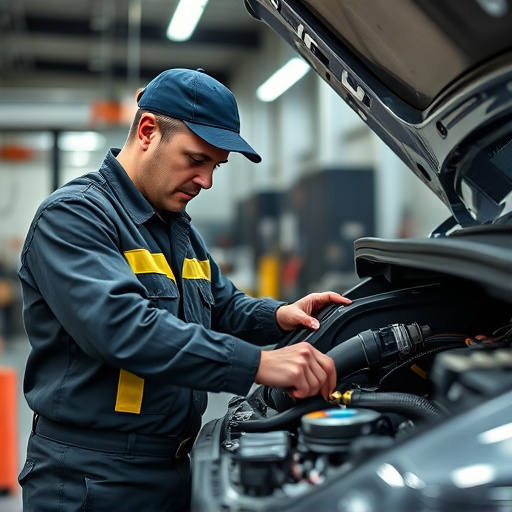 auto technician working
