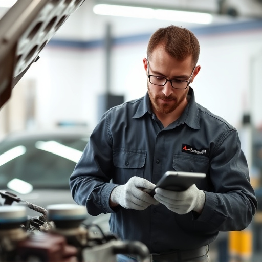 auto technician working
