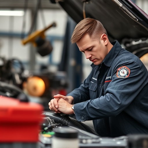 auto technician working