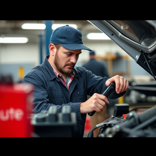 auto technician working
