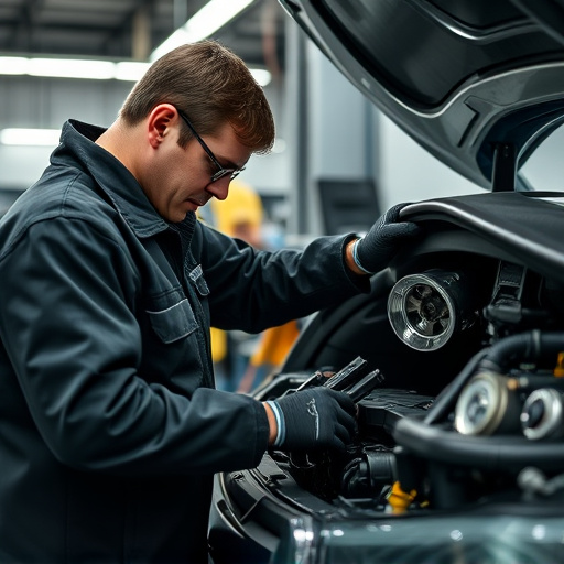 auto technician working