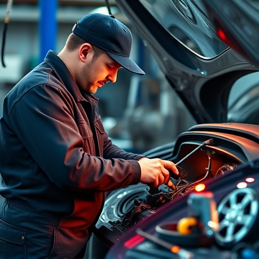 auto technician working