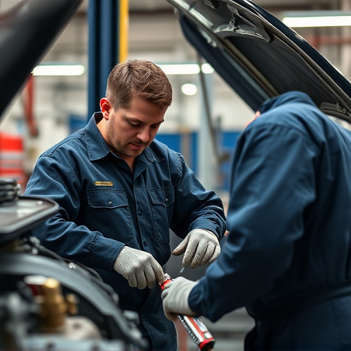 auto technician working