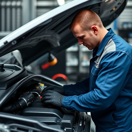 auto technician working